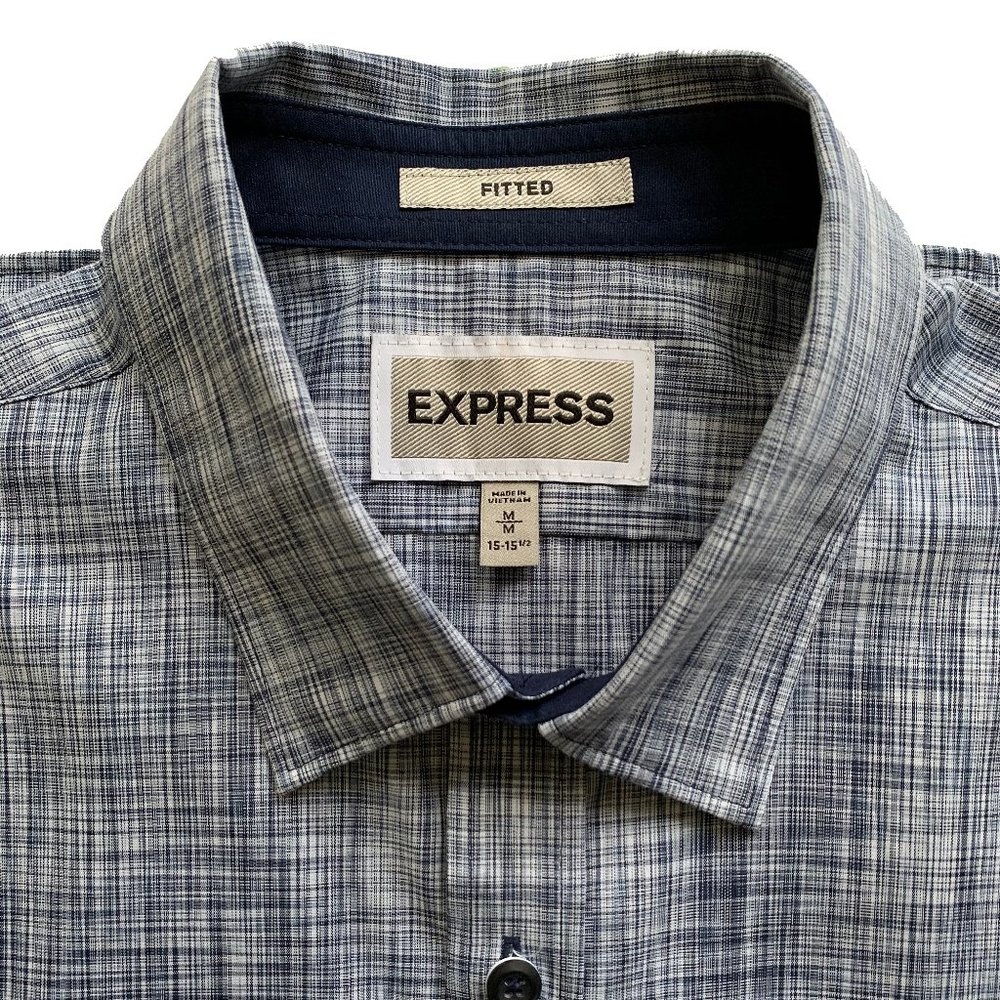 Express Fitted Button Down Collared Shirt - image 3